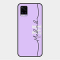 Personalized Initials Lavender Glossy Metal Case Cover For Vivo V20