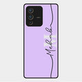 Personalized Initials Lavender Glossy Metal Case Cover For Vivo V23 Pro 5G