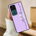 Personalized Initials Lavender Glossy Metal Case Cover For Vivo - ShopOnCliQ