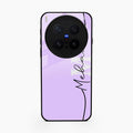 Personalized Initials Lavender Glossy Metal Case Cover For Vivo X300 Pro 5G