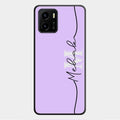 Personalized Initials Lavender Glossy Metal Case Cover For Vivo Y01