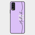 Personalized Initials Lavender Glossy Metal Case Cover For Vivo Y12G