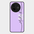 Personalized Initials Lavender Glossy Metal Case Cover For Vivo Y39 5G
