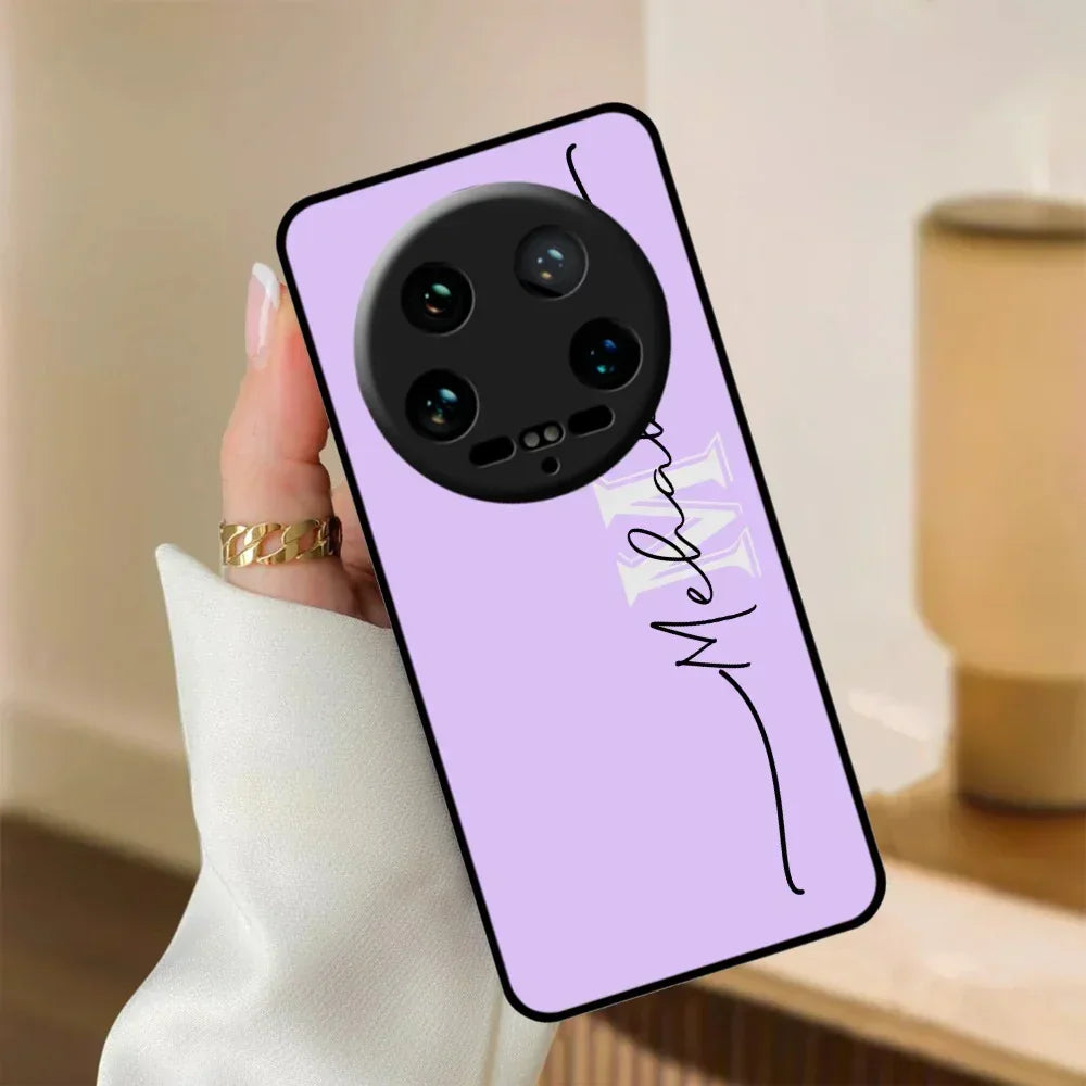 Personalized Initials Lavender Glossy Metal Case Cover For Redmi - ShopOnCliQ