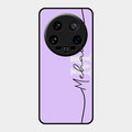Personalized Initials Lavender Glossy Metal Case Cover For Xiaomi 14 Ultra