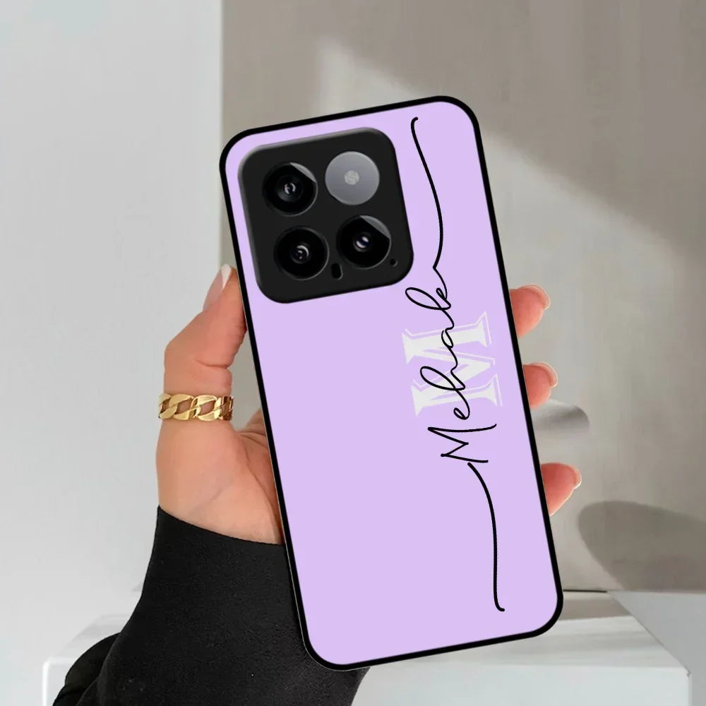 Personalized Initials Lavender Glossy Metal Case Cover For Redmi - ShopOnCliQ