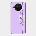 Personalized Initials Lavender Glossy Metal Case Cover For Xiaomi Mi 10I 5G