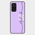 Personalized Initials Lavender Glossy Metal Case Cover For Xiaomi Mi 10T Pro 5G