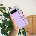 Personalized Initials Lavender Silicon Case For Google Pixel 9 Pro XL