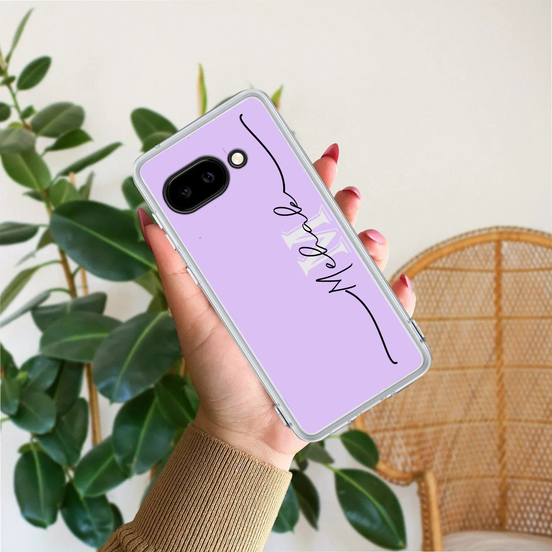 Personalized Initials Lavender Silicon Case For Google Pixel 10a 5G