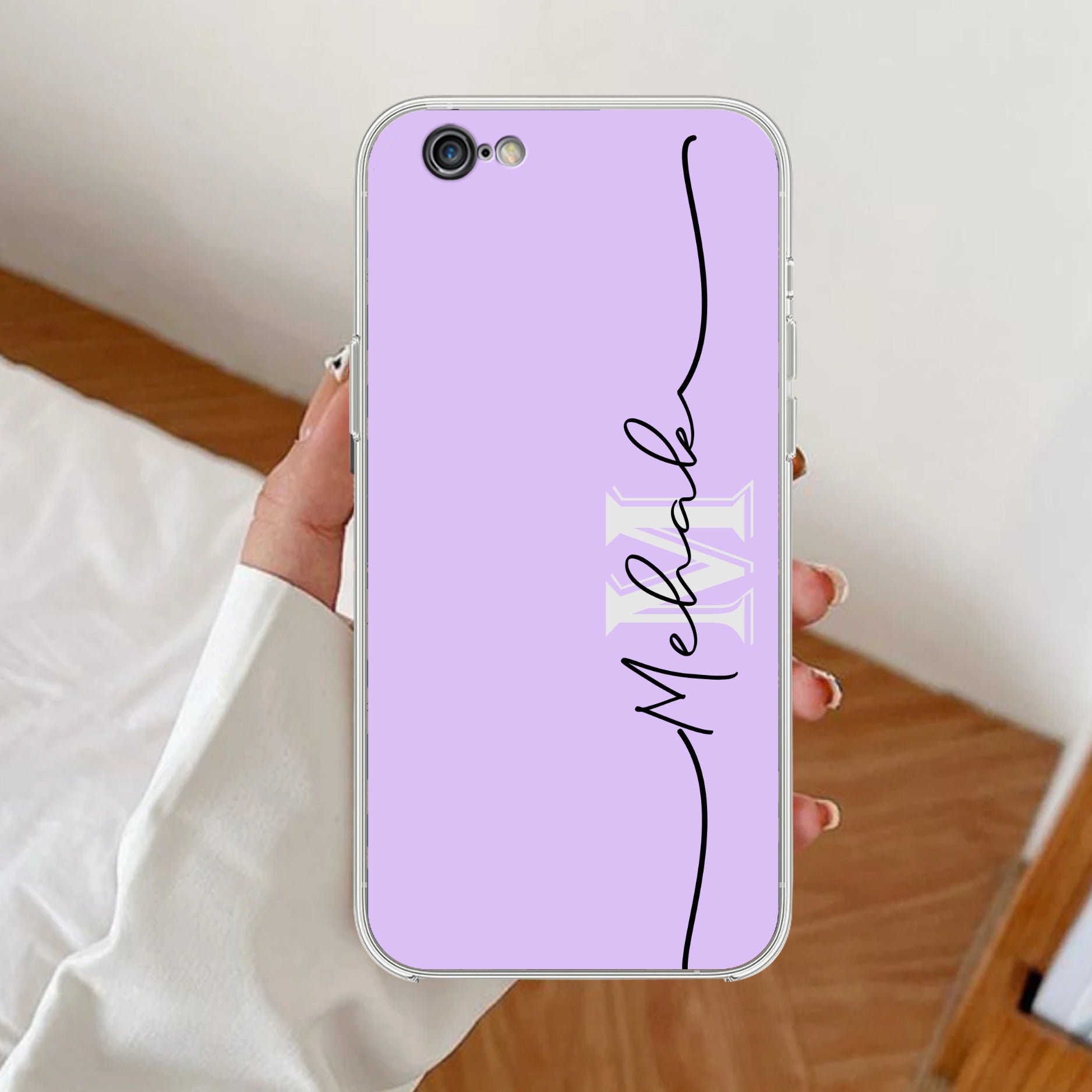 Personalized Initials Lavender Anti Yellow Case For iPhone 7 / iPhone 8 / iPhone Se 2020