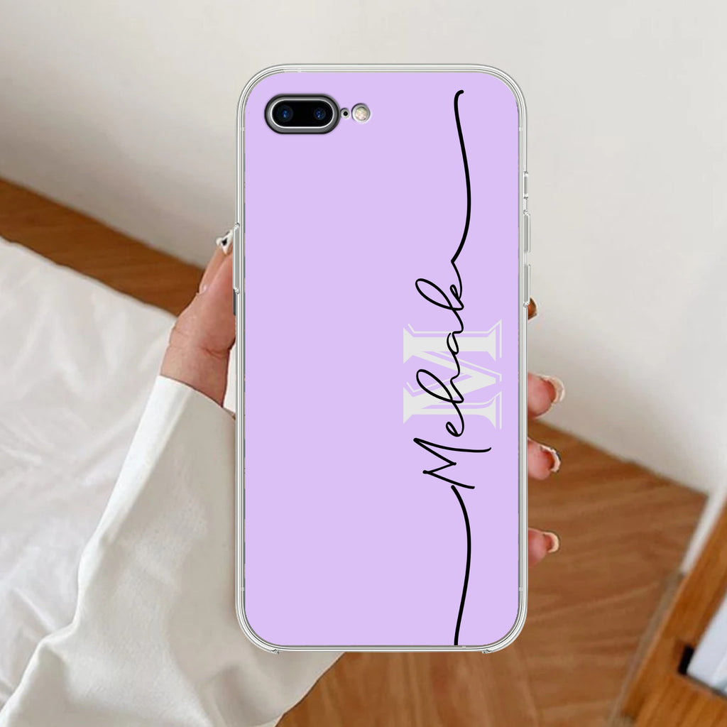 Personalized Initials Lavender Silicon Case For iPhone 7 Plus / iPhone 8 Plus