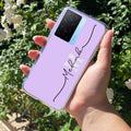 Personalized Initials Lavender Silicon Case For iQOO Z7s 5G