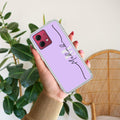 Personalized Initials Lavender Anti Yellow Case For Motorola G84 5G