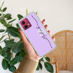 Personalized Initials Lavender Anti Yellow Case For Motorola G84 5G