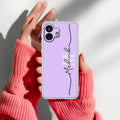 Personalized Initials Lavender Anti Yellow Case For Nothing Phone 2
