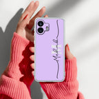 Personalized Initials Lavender Anti Yellow Case For Nothing Phone 2