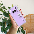 Personalized Initials Lavender Anti Yellow Case For Nothing Phone 2a Plus