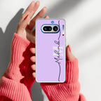 Personalized Initials Lavender Silicon Case For Nothing Phone 4A 5G