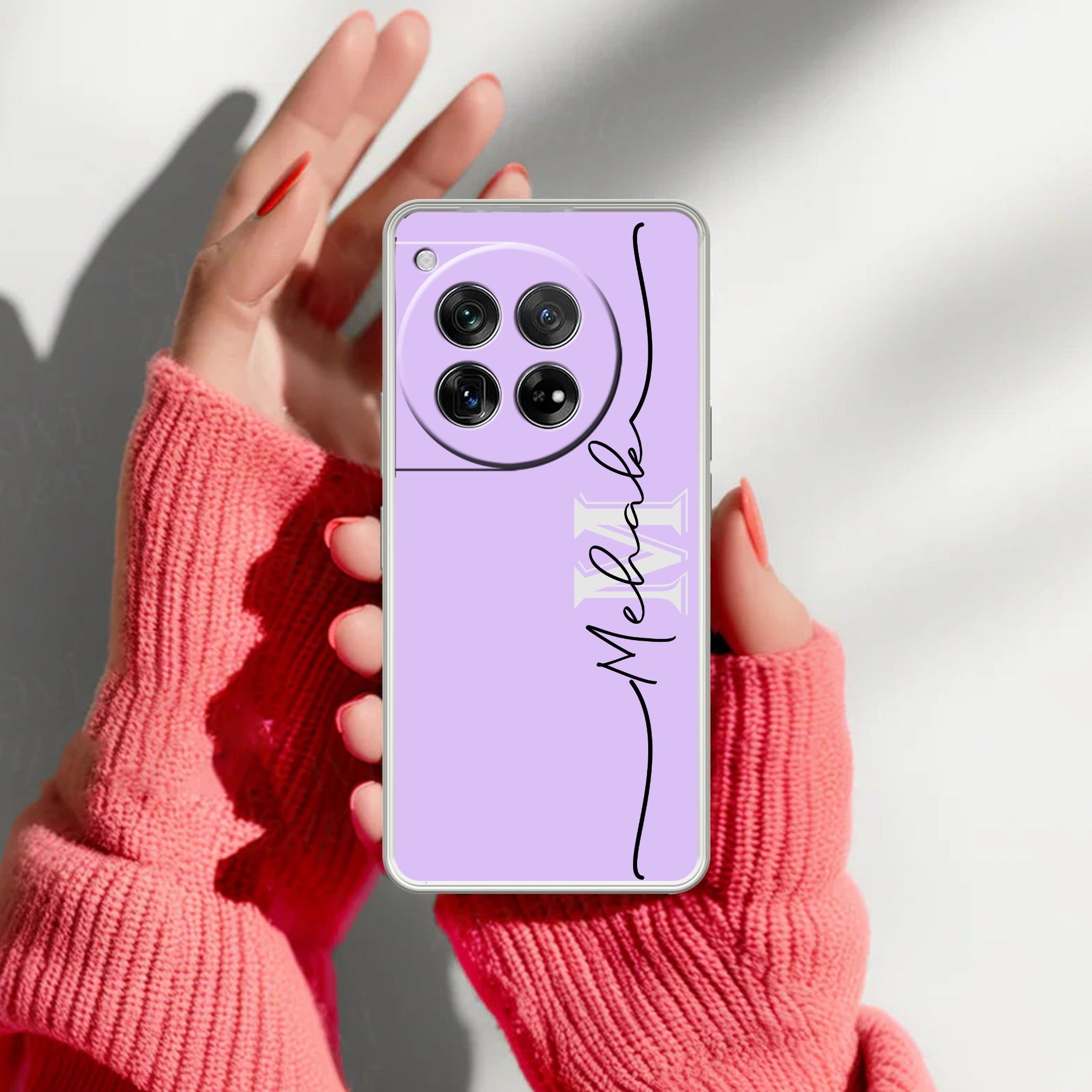 Personalized Initials Lavender Silicon Case For OnePlus