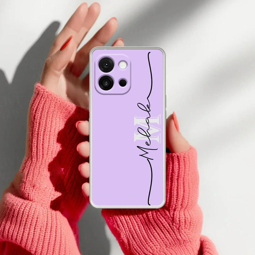 Personalized Initials Lavender Silicon Case For OnePlus Nord 5 5G