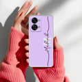 Personalized Initials Lavender Anti Yellow Case For OnePlus Nord 2T 5G