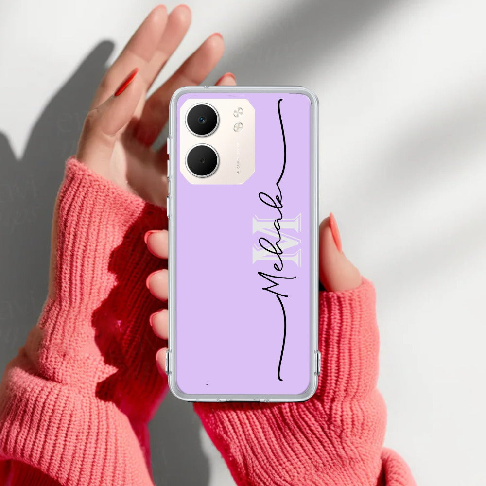 Personalized Initials Lavender Silicon Case For Oppo