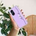 Personalized Initials Lavender Silicon Case For Oppo F23 5G
