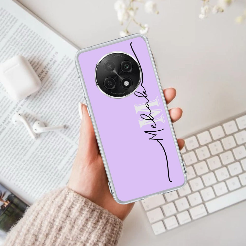 Personalized Initials Lavender Silicon Case For Oppo