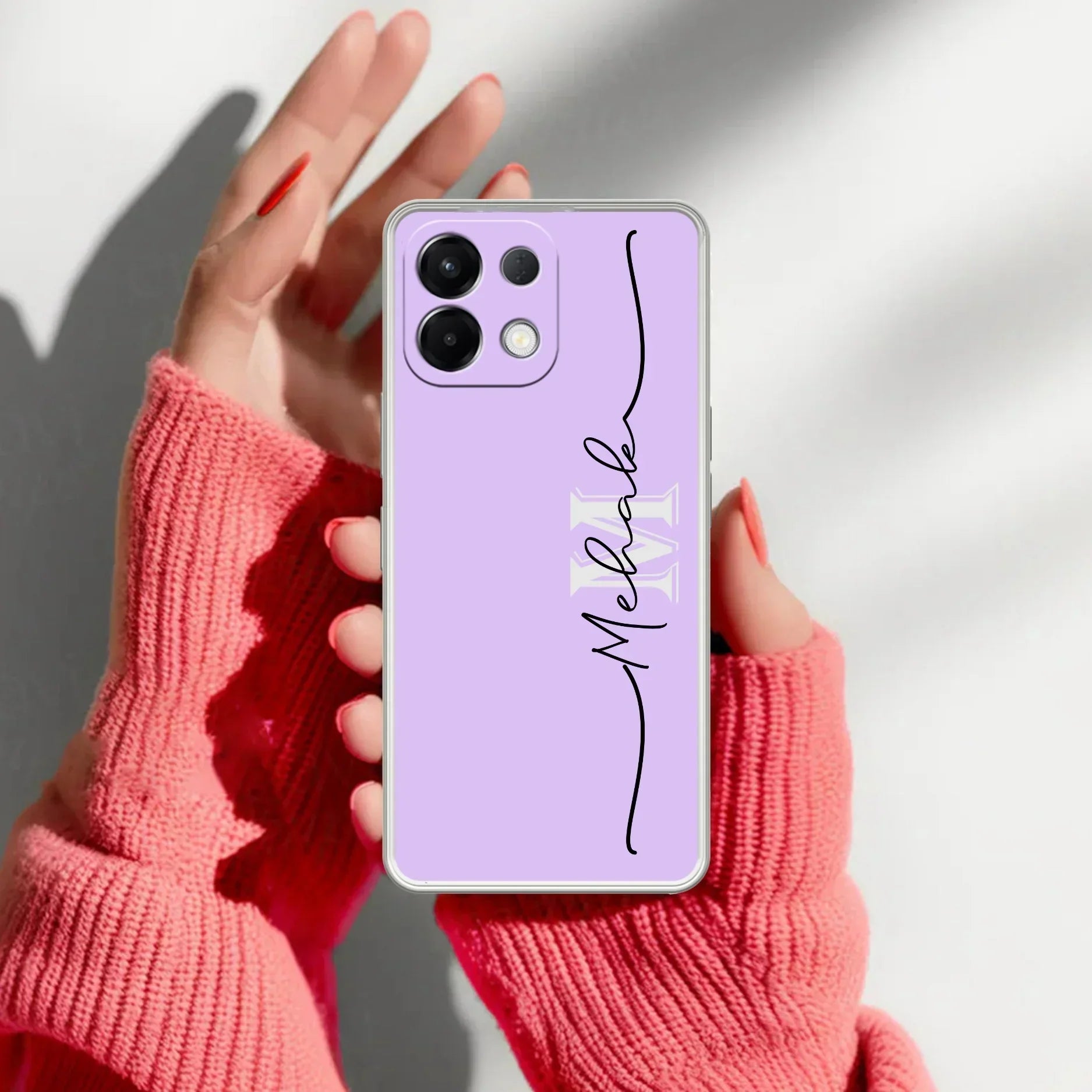 Personalized Initials Lavender Anti Yellow Case For Oppo K13 5G