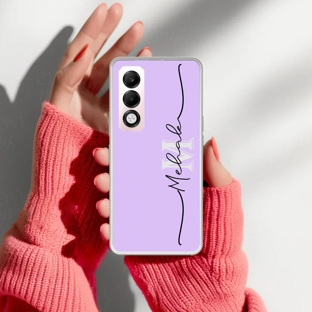 Personalized Initials Lavender Silicon Case For Oppo