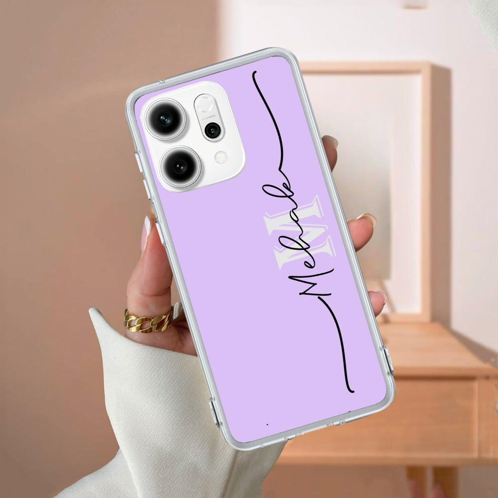 Personalized Initials Lavender Silicon Case For Oppo
