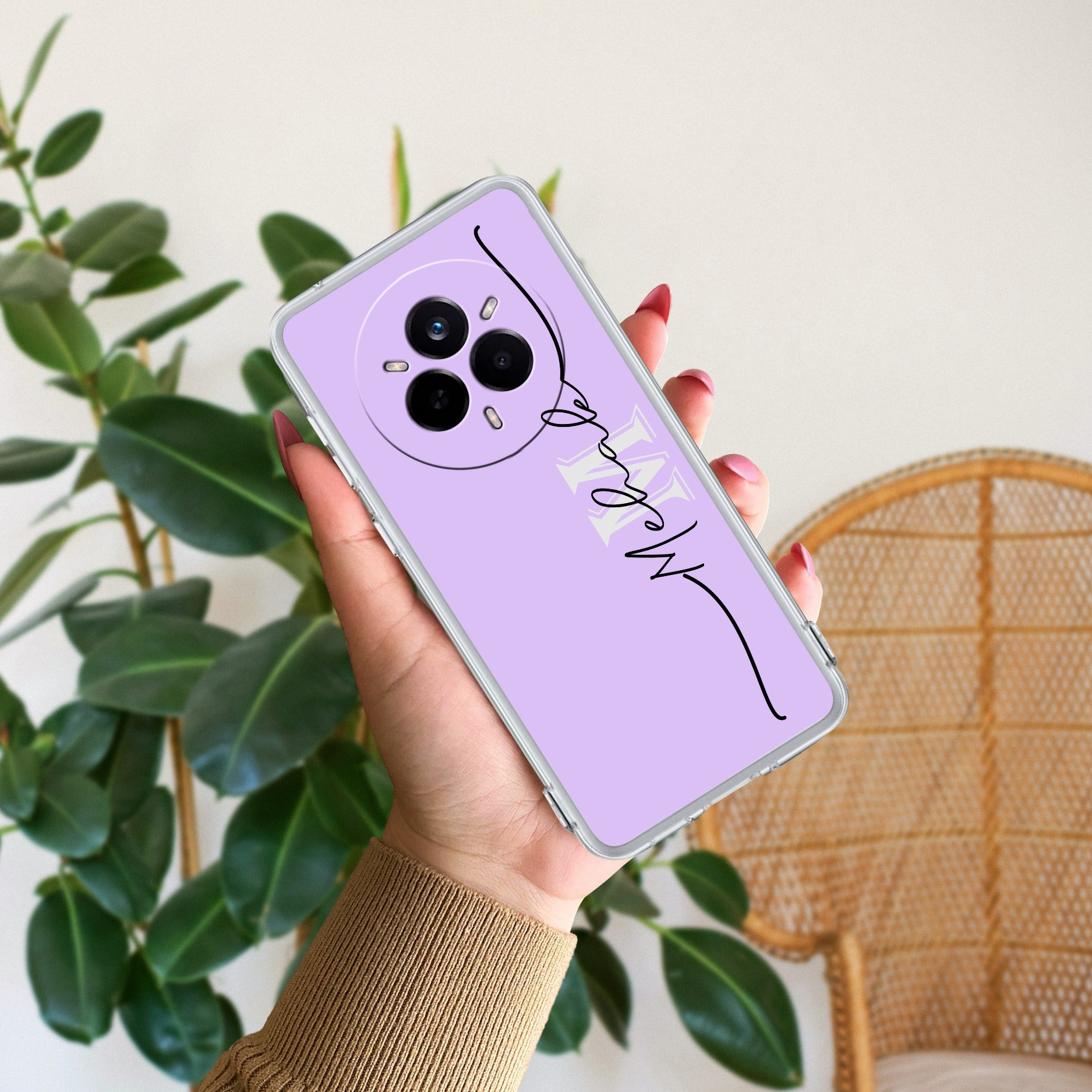Personalized Initials Lavender Silicon Case For Realme 15 Pro 5G