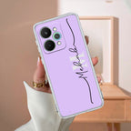 Personalized Initials Lavender Silicon Case For Realme P3x 5G