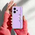 Personalized Initials Lavender Silicon Case For Realme GT 7T 5G
