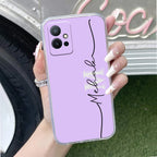 Personalized Initials Lavender Silicon Case For Vivo