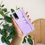 Personalized Initials Lavender Silicon Case For Vivo