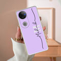 Personalized Initials Lavender Silicon Case For Vivo V50e 5G