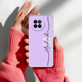 Personalized Initials Lavender Anti Yellow Case For Vivo X90 5G
