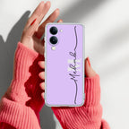 Personalized Initials Lavender Anti Yellow Case For Vivo T4 Lite 5G