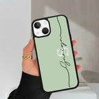 Personalized Initials Mint Green Glossy Metal Case Cover For iPhone - ShopOnCliQ
