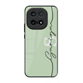 Personalized Initials Mint Green Glossy Metal Case Cover For iQOO 15 5G