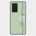 Personalized Initials Mint Green Glossy Metal Case Cover For Iqoo 9 Se 5G