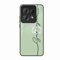 Personalized Initials Mint Green Glossy Metal Case Cover For Motorola Edge 50 Pro