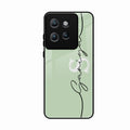 Personalized Initials Mint Green Glossy Metal Case Cover For Motorola Edge 50