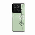 Personalized Initials Mint Green Glossy Metal Case Cover For Motorola Edge 60 5G