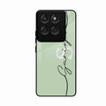 Personalized Initials Mint Green Glossy Metal Case Cover For Motorola Edge 60 Pro 5G