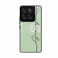 Personalized Initials Mint Green Glossy Metal Case Cover For Motorola Edge 60 Stylus 5G