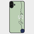Personalized Initials Mint Green Glossy Metal Case Cover For Nothing Cmf Phone 1