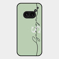Personalized Initials Mint Green Glossy Metal Case Cover For Nothing Phone 2A 5G